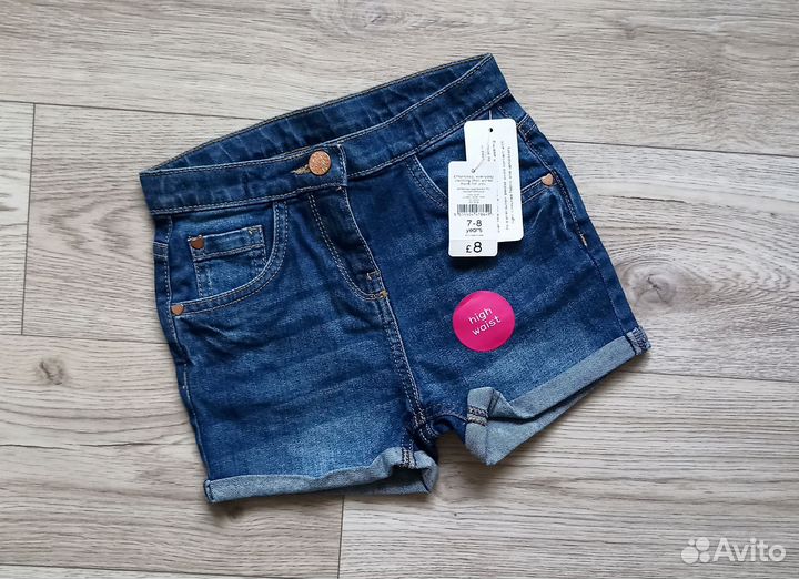 Новые 122-128 см шорты джинсовые Англия