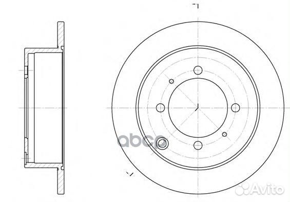Диск торм. зад.262x10 4 отв. 6838.00 Road house