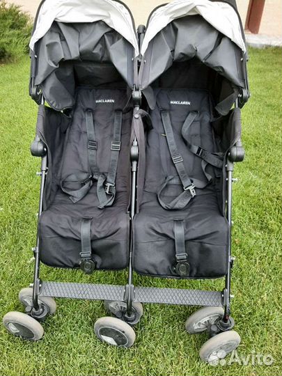 Прогулочная коляска для двойни трость