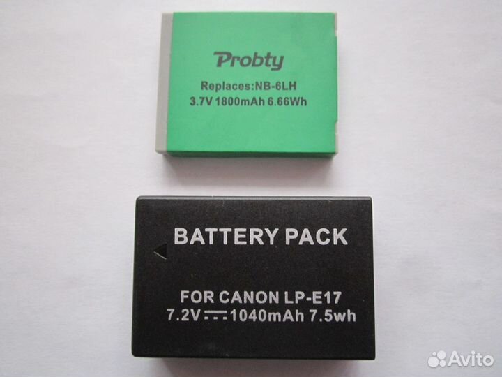 Аккумуляторы для фото и видеокамер canon