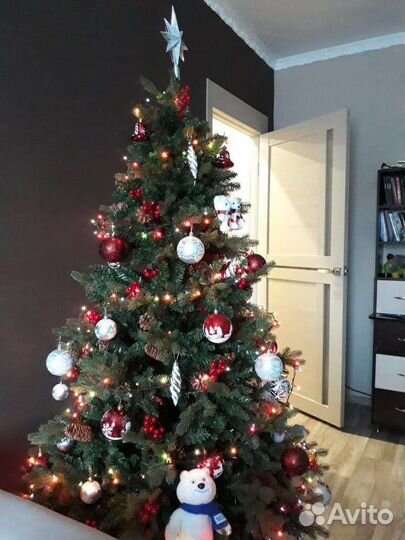 Елка литая +пвх 180см