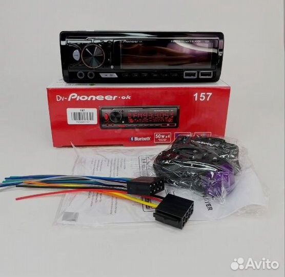 Магнитола Pioneer 157, 1din, Bluetooth