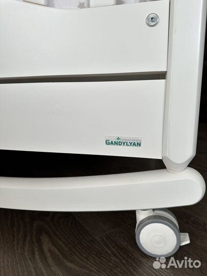 Детская кроватка-качалка Гандылян с матрасом