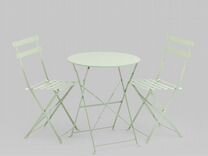 Комплект стола и двух стульев Бистро светло-зелены