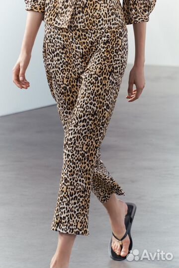 Брюки zara animal print