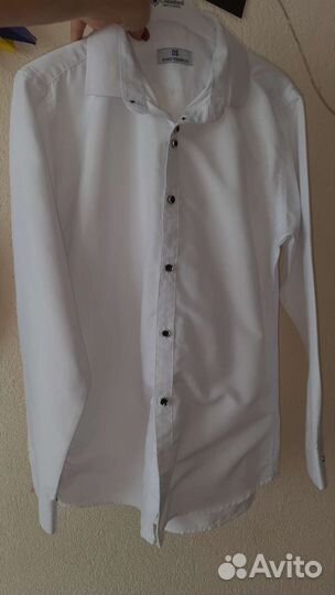 Белая рубашка на мальчика, р.146-152