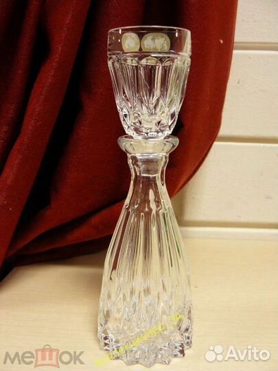 Хрустальный штоф и стопка для алкоголя