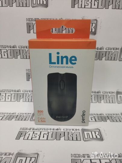 Мышка USB проводная perfeo Line