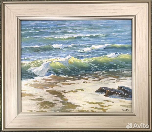 Картина маслом на холсте море