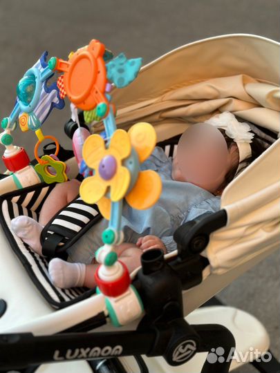 Коляска foofoo luxmom 3 в 1 с автолюлькой
