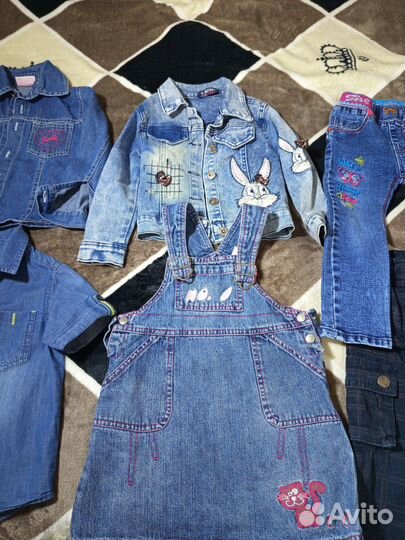 Джинсовая одежда для девочки 92