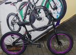 Новый трюковый велосипед BMX фиолетовый/золотой