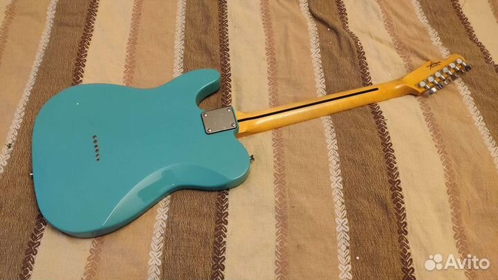 Реплика Fender Telecaster голубой с чёрным кантом
