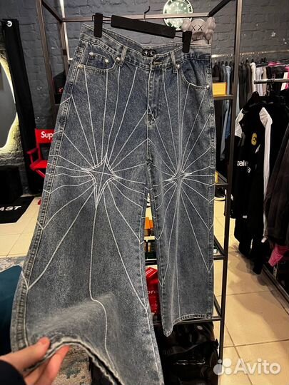 Джинсы thug club оверсайз шоу-рум
