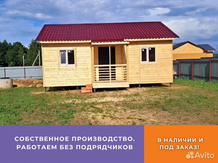 Каркасный домик 6x4 для дачи