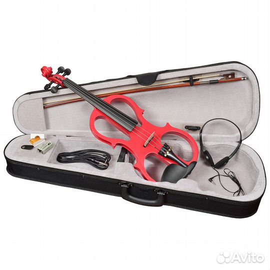 Электроскрипка 4/4 Красная