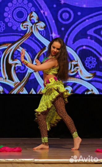 Леопардовый костюм для восточных танцев