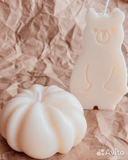 Свеча Медведь Ель