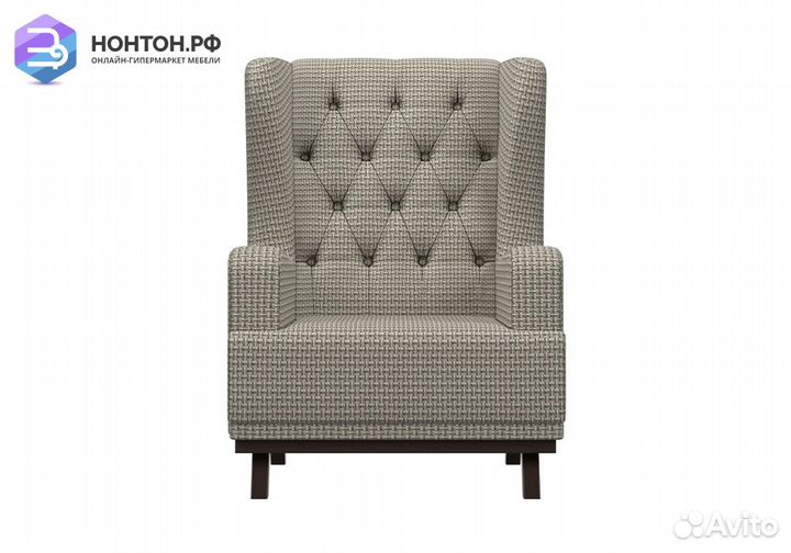 Кресло Джон Люкс рогожка бежевая