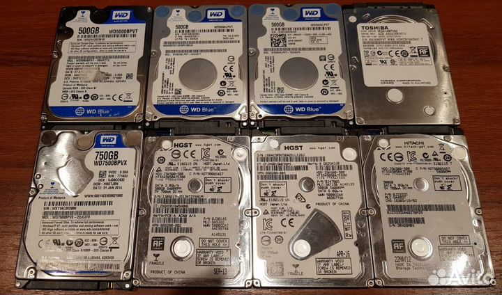 HDD от 80GB до 6TB (2.5