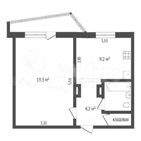 1-к. квартира, 38,1 м², 6/9 эт.