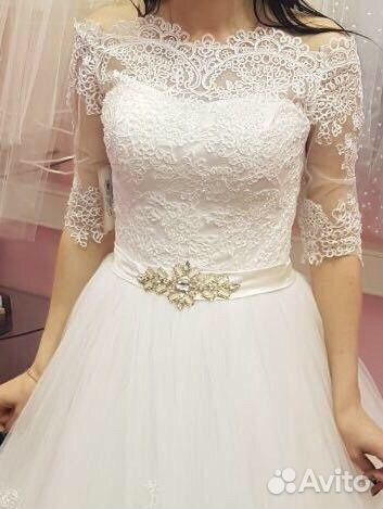 Белое свадебное платье