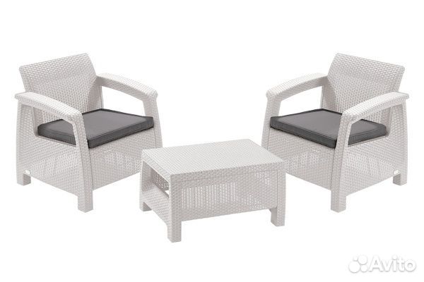 Комплект мебели Corfu Weekend Set (Balcony), белый