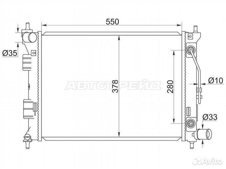 Радиатор Hyundai Creta 15-20 / Elantra 10-16