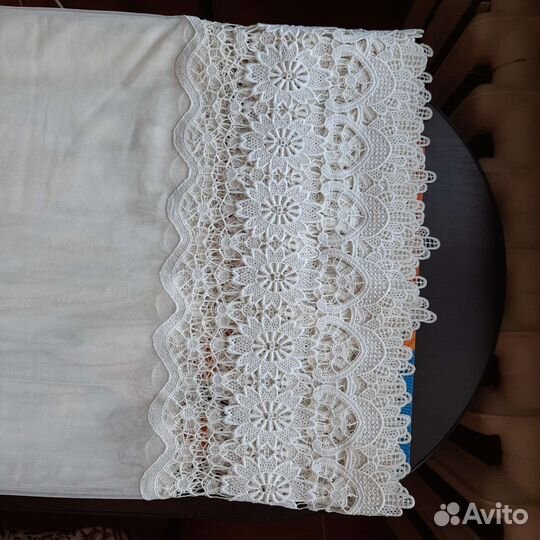 Занавеска тюль с кружевом