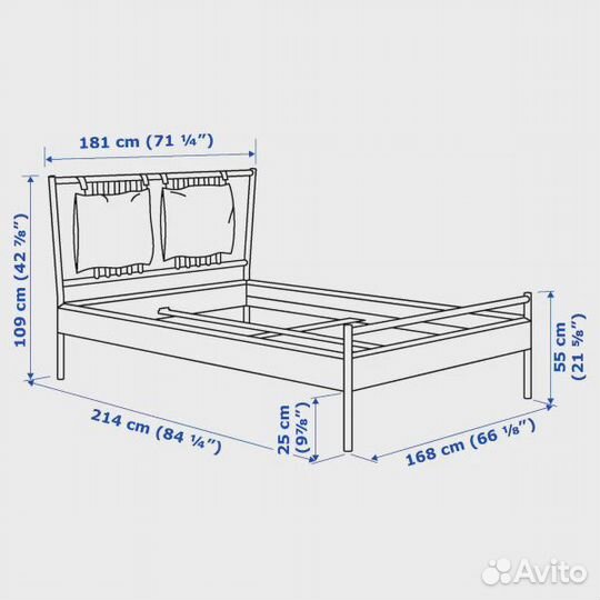 Кровать IKEA с матрасом