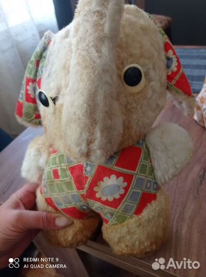 Мягкая игрушка Слоник СССР винтаж