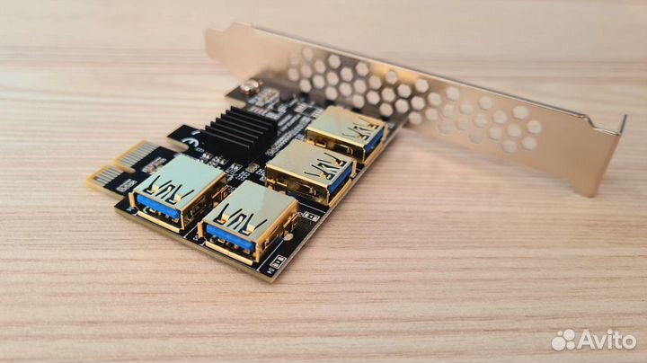Новый PCI-e разветвитель (адаптер) USB x4