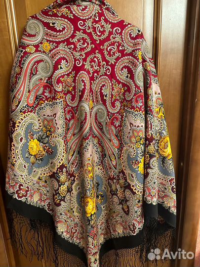 Павловопосадский платок шерсть 148