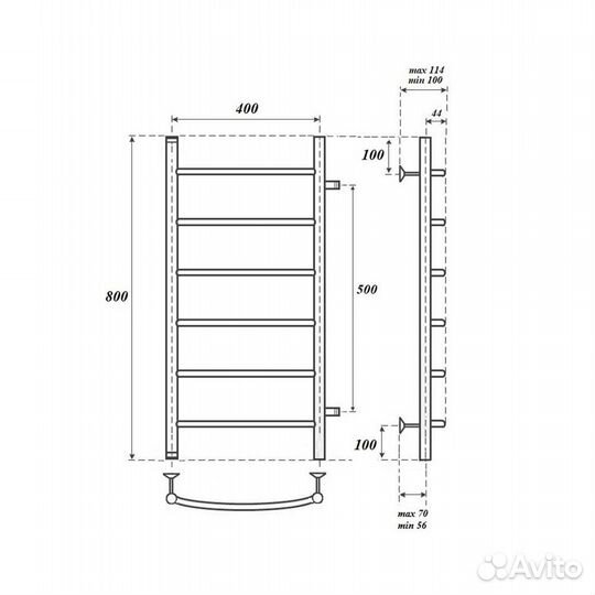 Полотенцесушитель водяной Point PN04548 П6 400x800