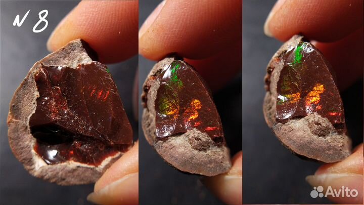 Шоколадные опалы из Эфиопии, 5 шт