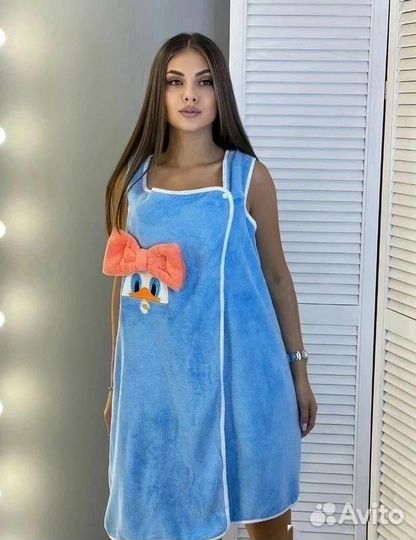 Халат-полотенце для бани и сауны из микрофибры