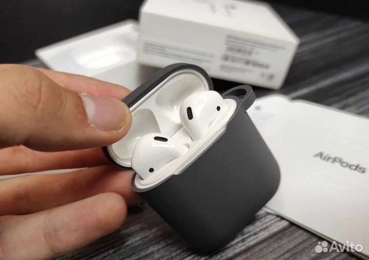 AirPods 2 (новые, ростест, бонус чехол)