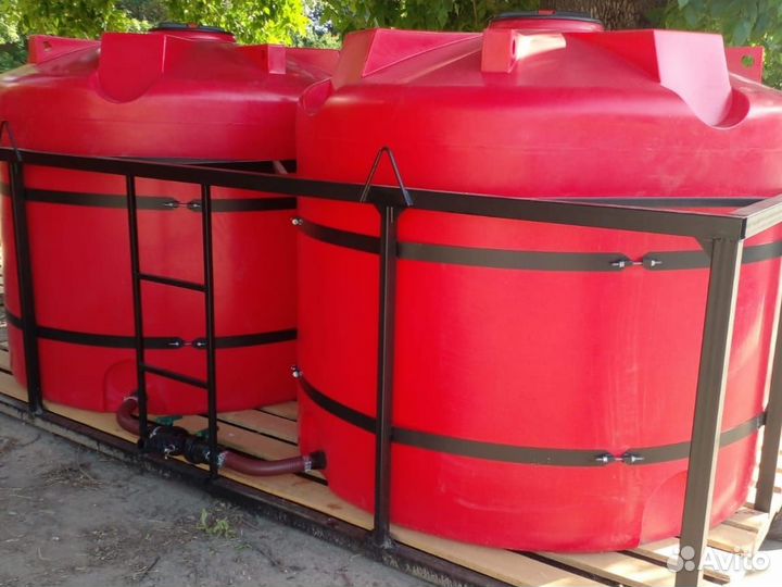 Емкость пластиковая для перевозки в обрешетке