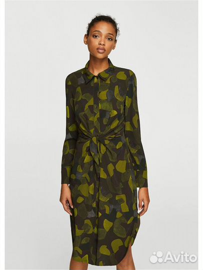 Платье с камуфляжным принтом Mango