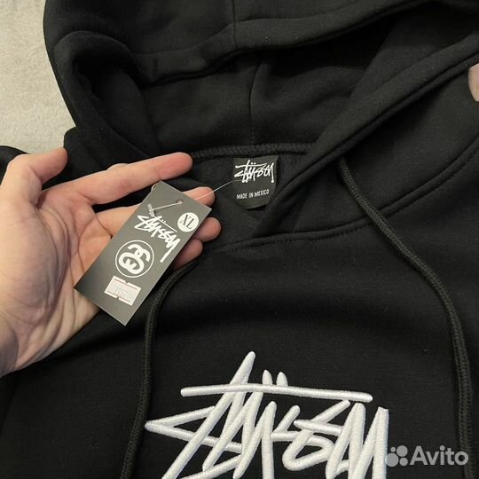 Stussy Толстовка Худи Чёрная