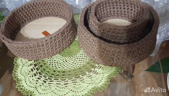 Корзина из трикотажной пряжи