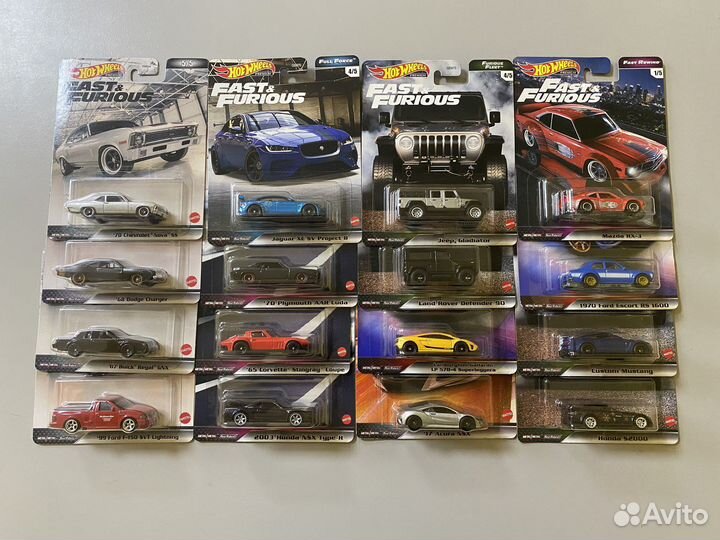 Hot Wheels Fast and Furious модели