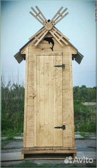 Дачный туалет деревянный FQP