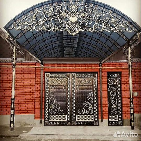 Кованные изделия. ворота перила козырьки