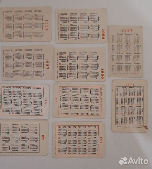 Календарики 70-х, 80-х, 90-х годов (мультфильмы)