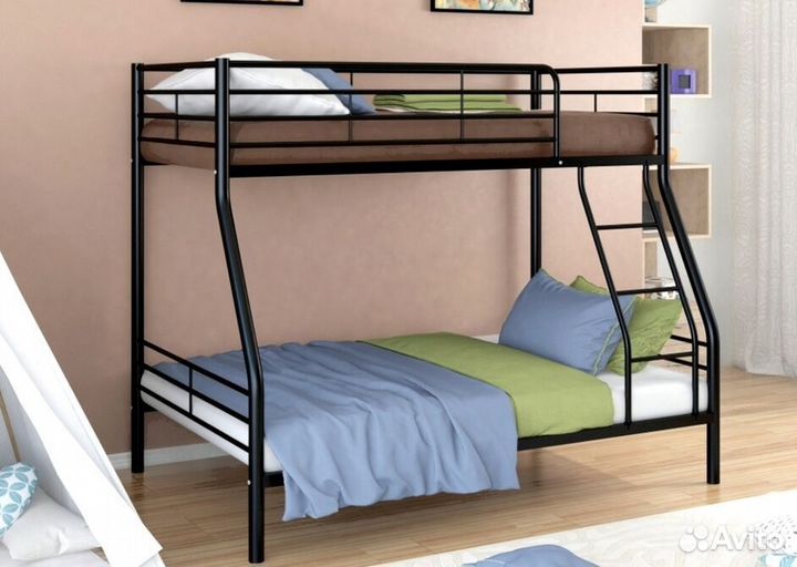 Двухъярусная кровать металлические