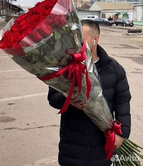 Метровые розы с доставкой
