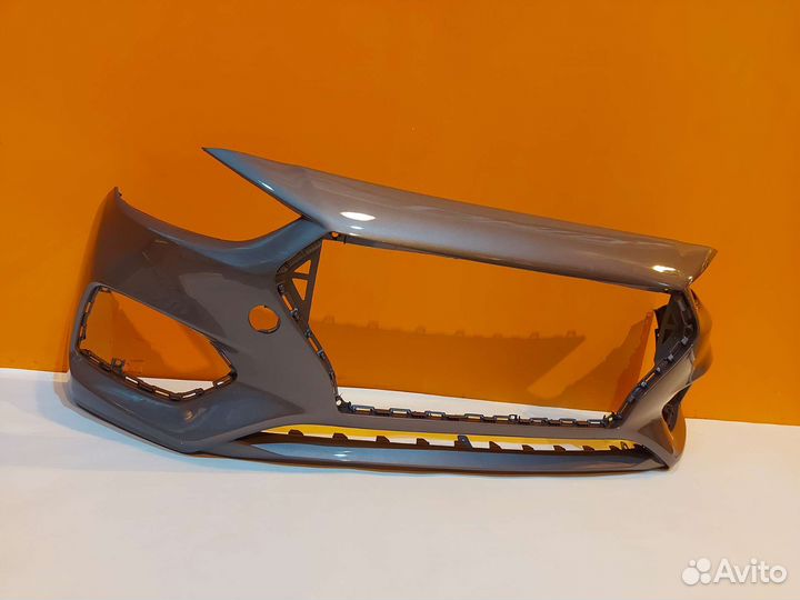 Бампер на Hyundai Solaris коричневый