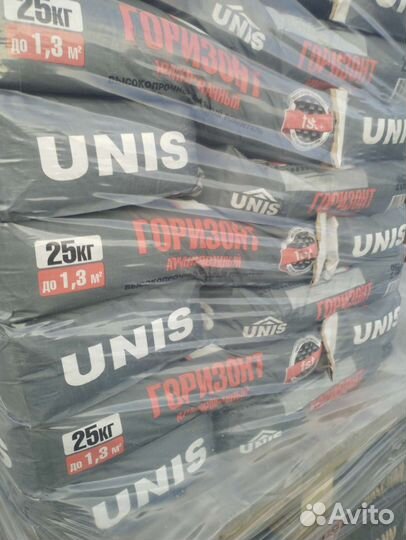 Плиточный клей юнис армированный 2000 plus 25 кг