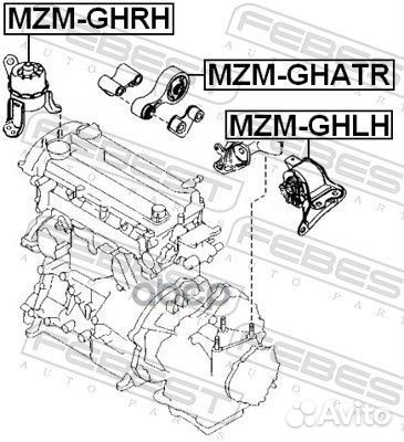 Опора двигателя правая mazda 6 GH 2008-2013 MZM